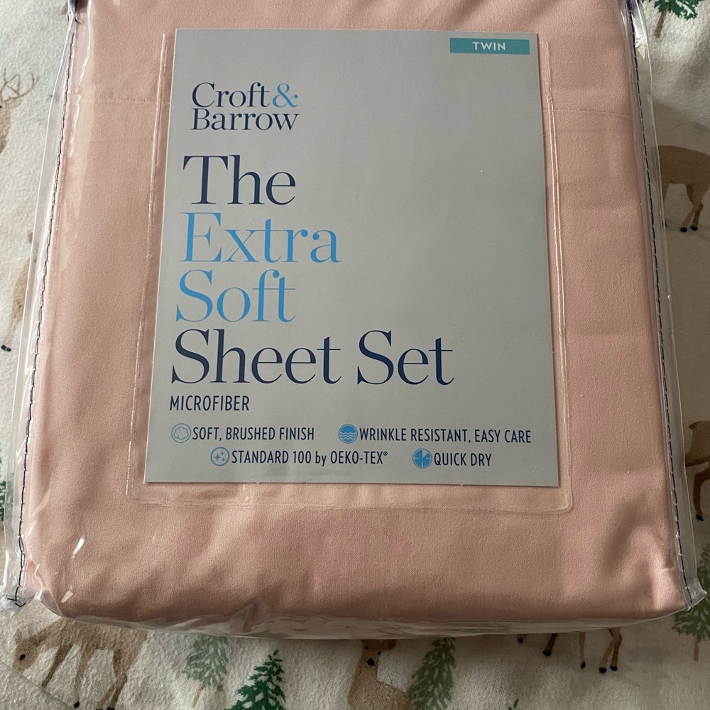 Croft & Barrow Pink Extra Soft Sheet Set